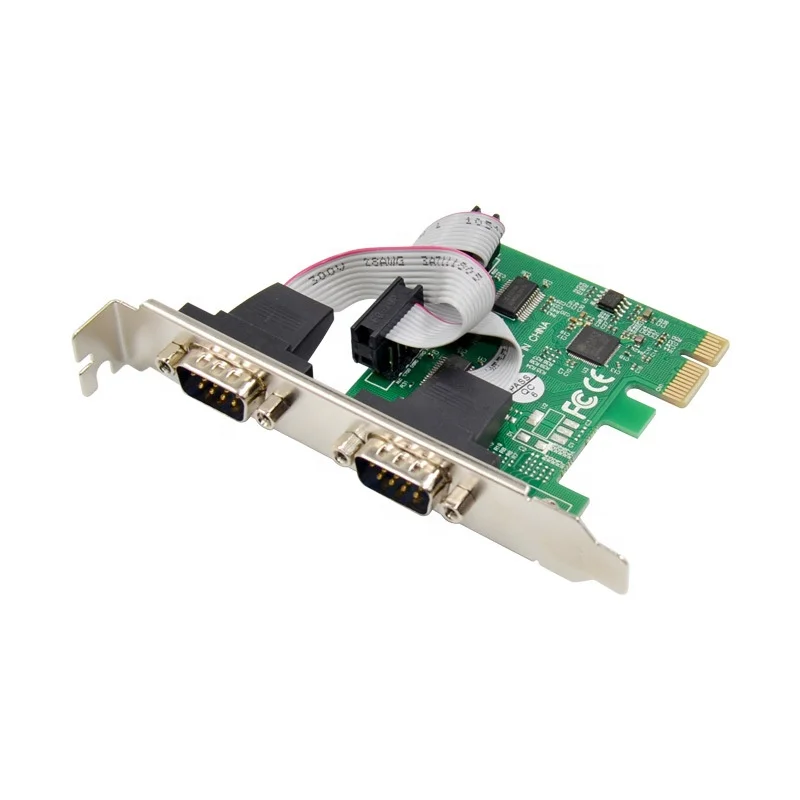 PCIe To 2 Port DB9 RS232 Serial adapter card 2 Ports RS232 To PCIE Converter Card AX99100 Chipset