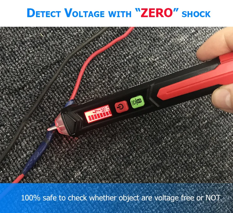 Habotest HT100E Цифровой вольтметр умный Бесконтактный ручка сигнализация детектор напряжения метр Вольтметр переменного тока тестер Авто Тахометр