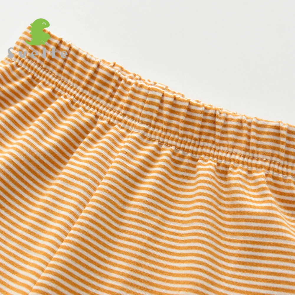 SVELTE/Детские леггинсы в полоску для девочек от 2 до 7 лет Длинные обтягивающие штаны милые Узкие хлопковые модные брюки, одежда
