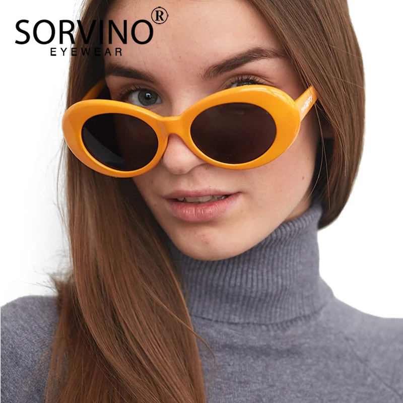 SORVINO винтажные очки Kurt Cobain Овальные Солнцезащитные для женщин и мужчин брендовые
