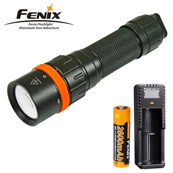

New Fenix SD11 Cree XM-L2 U2 , XQE Red LED 1000 Lumens 100M Diving Flashlight + fenix D1 charger + fenix 2600mah battery