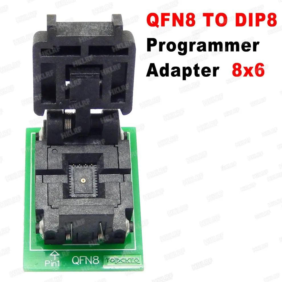 QFN8 Adapter 8X6 mm QFN8 для DIP8 программист адаптер WSON8 DFN8 MLF8 для DIP8 гнездо для 25xxx 6x5 3x2 8x6 мм шаг = 1,27 мм - Цвет: QFN8 Adapter 8X6 mm