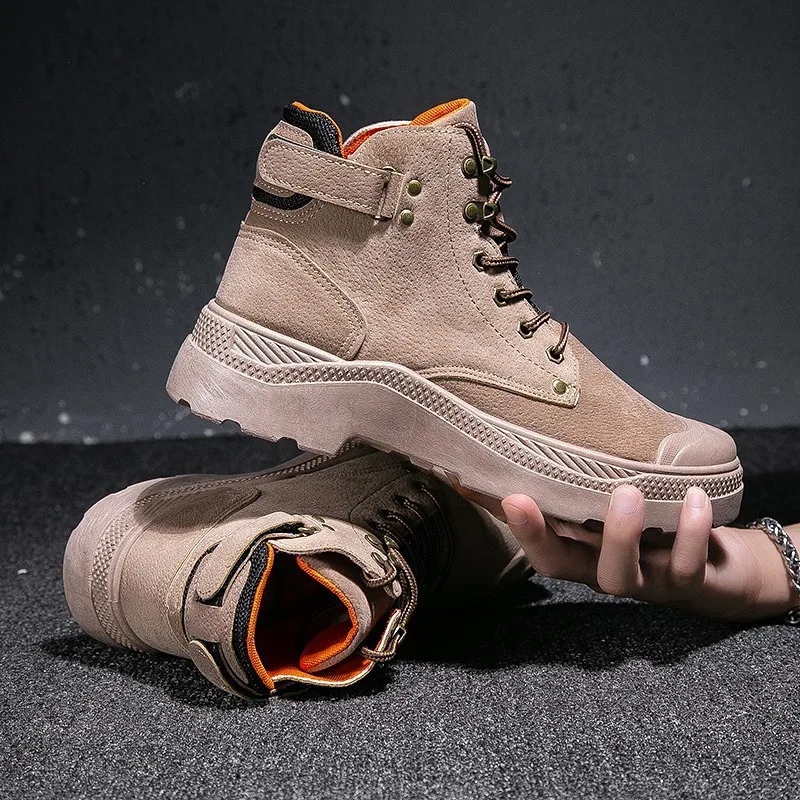 

Martin Men's Boot Autumn Medium Boots 2019 New Style Boots England Retro Men's Boot Hight-top MEN'S Canvas Shoes Work Shoes