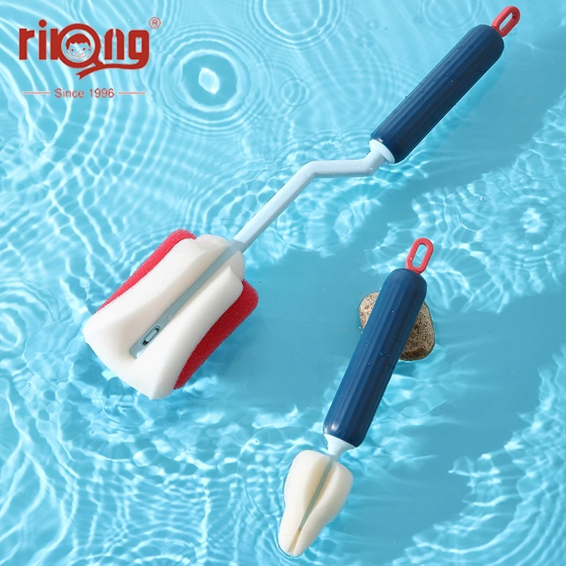 

Rikang Sponge Rotating Silicone Bottle Brush Nipple Cleaning Tool 360 Rotating Sponge Bottle Brush Set Bottle Cleaning Brush