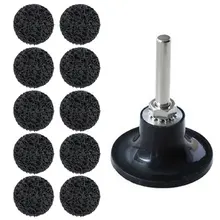Paquet de 10 Disque de Ponçage 2 Pouces Changement Rapide Roloc Facile Bande Disques Avec 1 Paquet 1/4 Pouces Pour Enlever La Peinture Antirouille Soudures Propres