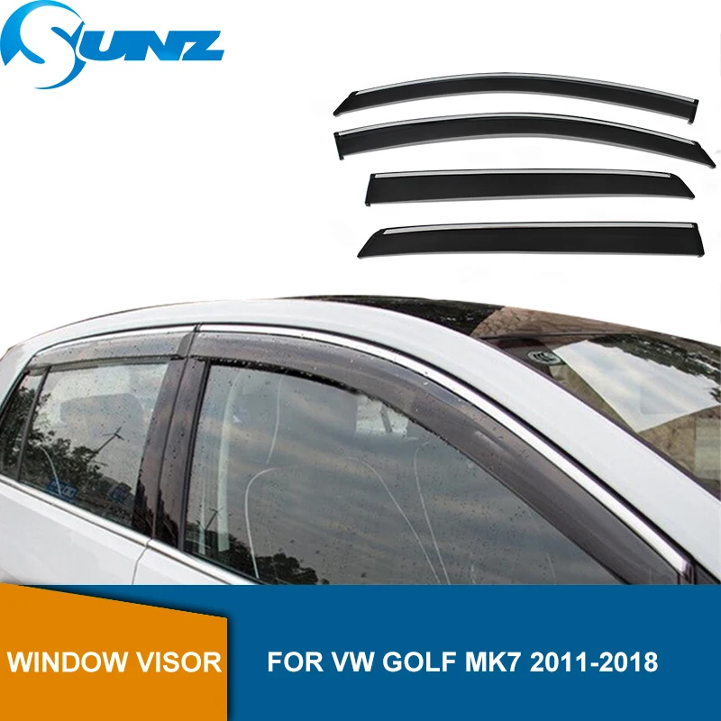Боковых окон для VW Golf Mk7 2014 2015 2016 2017 2018 дым окно козырек от солнца и дождя дефлектор