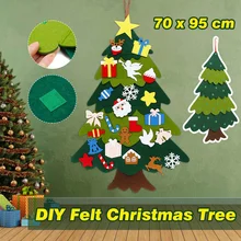 Красочные новогодние украшения для дома рождественские подарки 3D DIY Войлок комплект для рождественской елки Висячие с орнаментом