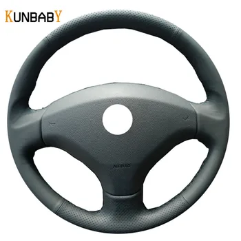 

KUNBABY Car Styling Leather Car Steering Wheel Cover Case for Old Peugeot 408 Peugeot 308 Car Accessories
