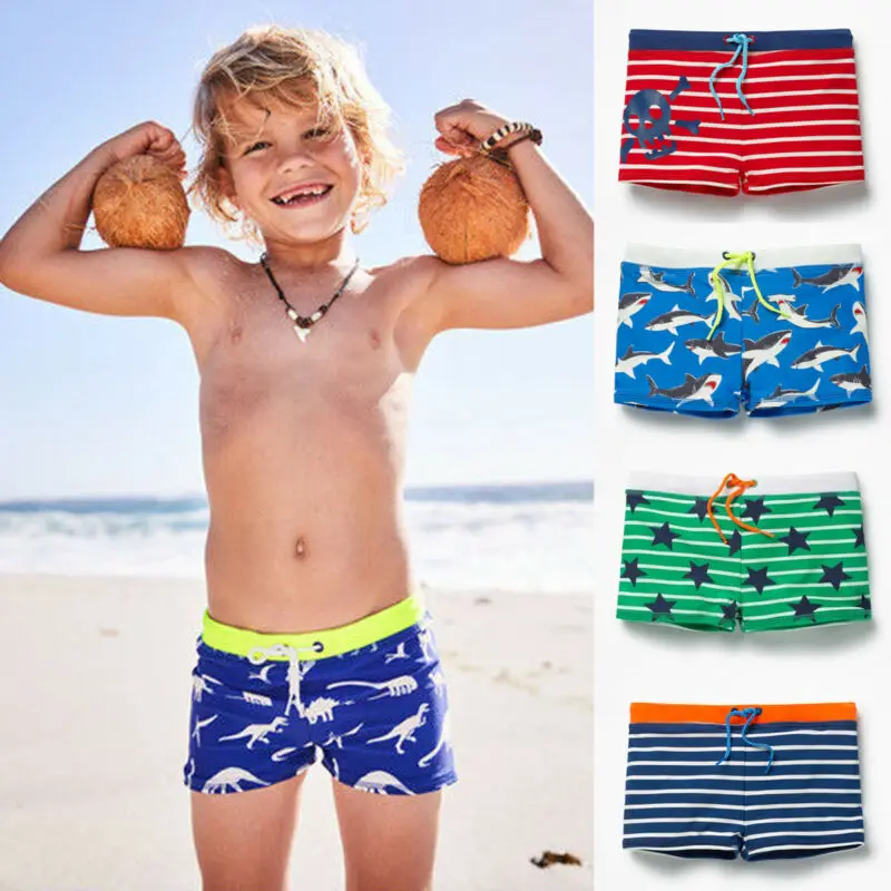 baby boy flamingo swim trunks