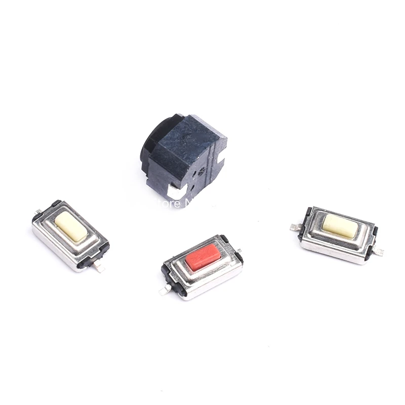 50PCS 택트 스위치 실리콘 버튼 마이크로 스위치 3*4*2mm 3x6x4.3mm 2Pin 3x6x2.5mm 4*4*1.5mm SMD 4 피트