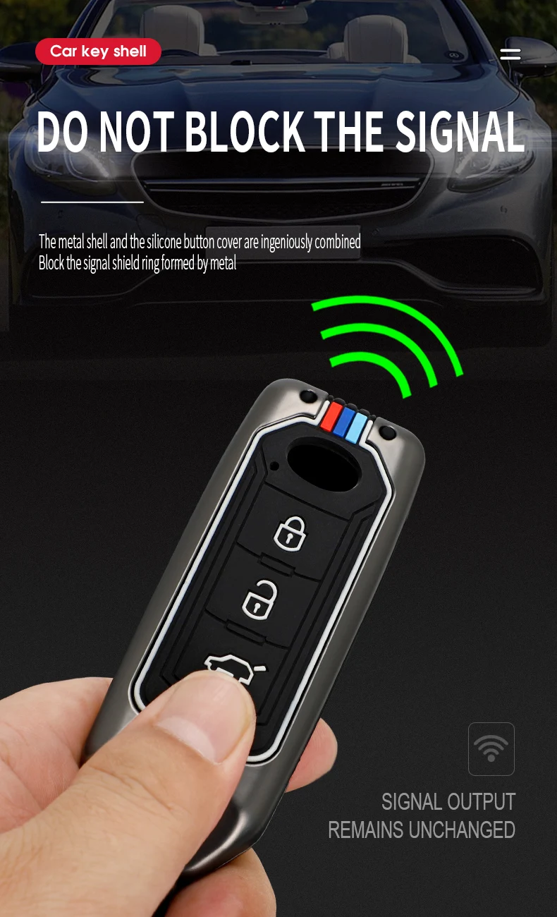 Custodia per chiave auto in lega di zinco Shell Fob per GAC Trumpchi GSG A3 GA3S GA5 GA6 GS4 GS8 portachiavi con protezione chiave accessori per anello - H2461891ad16f4f48b20e045cbf91334fo