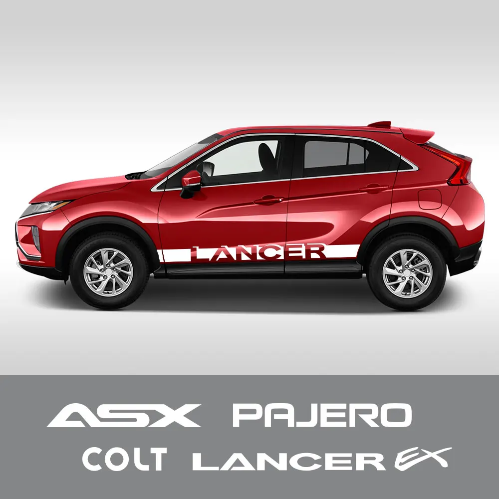 2 шт. наклейки на двери автомобиля Mitsubishi Lancer Outlander Pajero L200 Ralliart Asx EX Triton Delica |