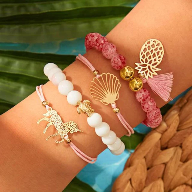 Cute Charm Jewelry Summer Beach Accessories Crystal Butterfly Bead Woven  Rope Necklace Women Kids Jewelry For Girls 2023 New - AliExpress