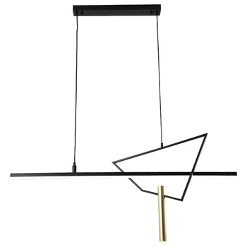 

Lighting Nordic Long Tube Pendant Lights Hanging Kitchen Light Black Golden Length Adjustable Home Dining Room Lighting Lamp LED