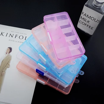 

jewelry Storage boxes Drug Receiving Box Slots Adjustable packaging transparent Tool Case Craft Organizer box accessories