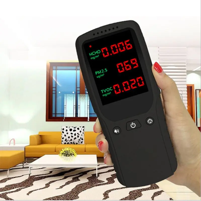 

Air Quality Detector TVOC HCHO PM2.5 Monitor Digital Gas Analyzer Tester