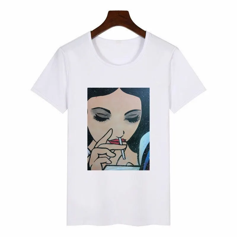 

Women's Vintage Funny Bad Girl Snow White T Shirt O-Neck Dark Story Print Casual Short Sleeve Harajuku Women's T-Shirt