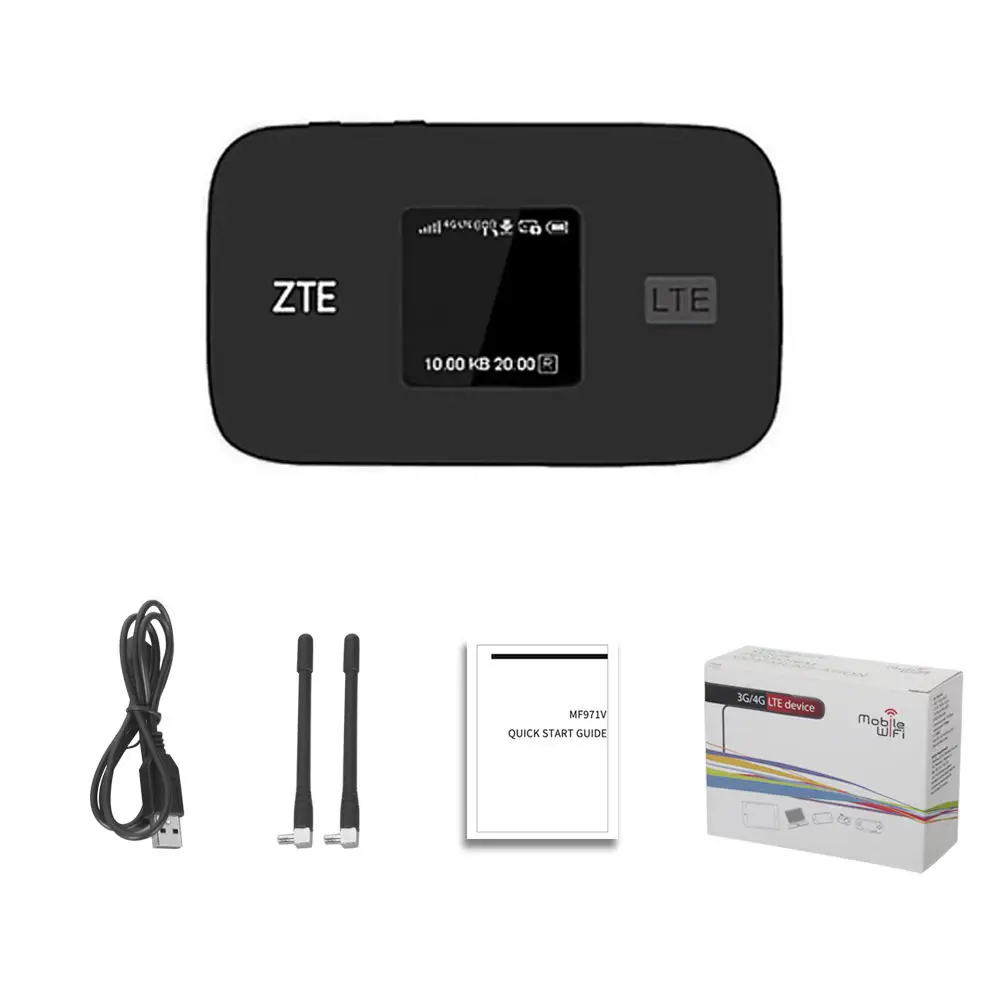 Разблокировка ZTE MF971V 150 Мбит/с 4G + LTE Cat6 Мобильная точка доступа Wi Fi роутер 2 антенны