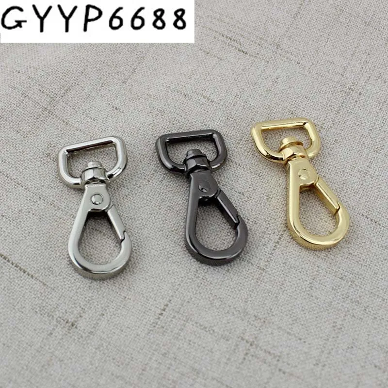 10pcs 30pcs 13mm Handbag Plating Metal Swivel Small Snap Hook Bag