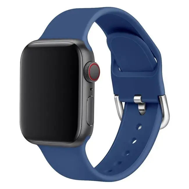 Силиконовый ремешок для apple watch band 44 мм 40 мм apple watch 5 4 3 band 38 мм 42 мм iwatch band 5 correa браслет ремешок для часов - Цвет ремешка: sea blue