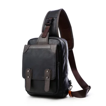 

Chest Pack Men New Style Shoulder Bag Wallet Fashion Backpack Shoulder Leather Bag Trendy Bag Casual Men's Bag