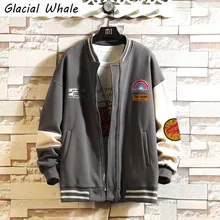 

GlacialWhale Men's Jacket Men 2021 New Autumn Korean Hip Hop Harajuku Streetwear Coat Casual Cargo Black Jackets Men Windbreaker