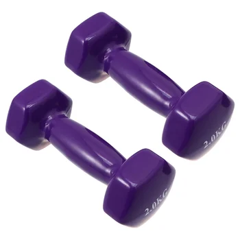 

2PCS Plastic Dipping Cast Iron Dumbbells Non-Slip Fitness Dumbbells Hand Weights Fitness Equipment Unisex Gym Dumbbell for Women