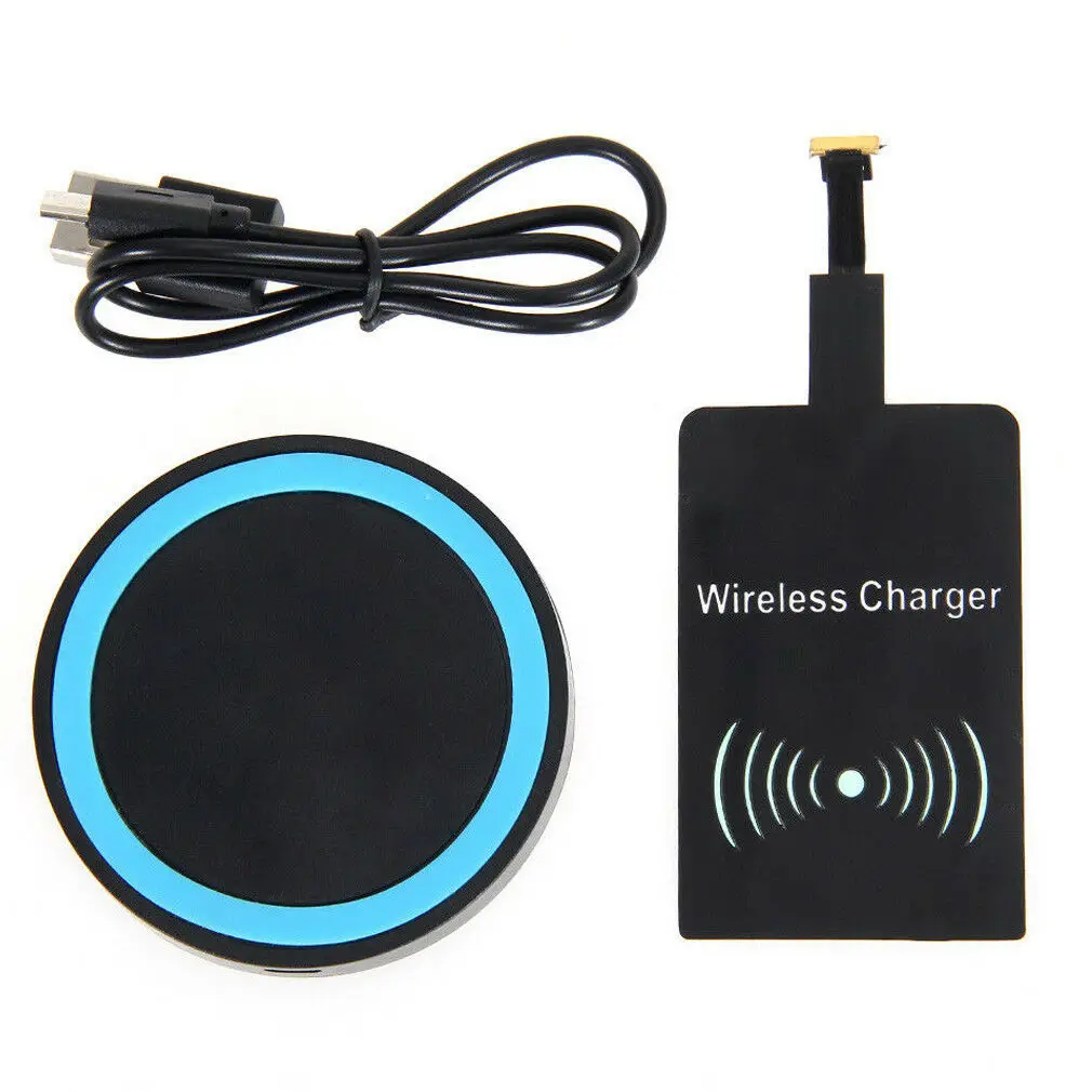 Fast Wireless Charger Qi Charging Pad With Receiver for iPhone 6 6 plus Samsung