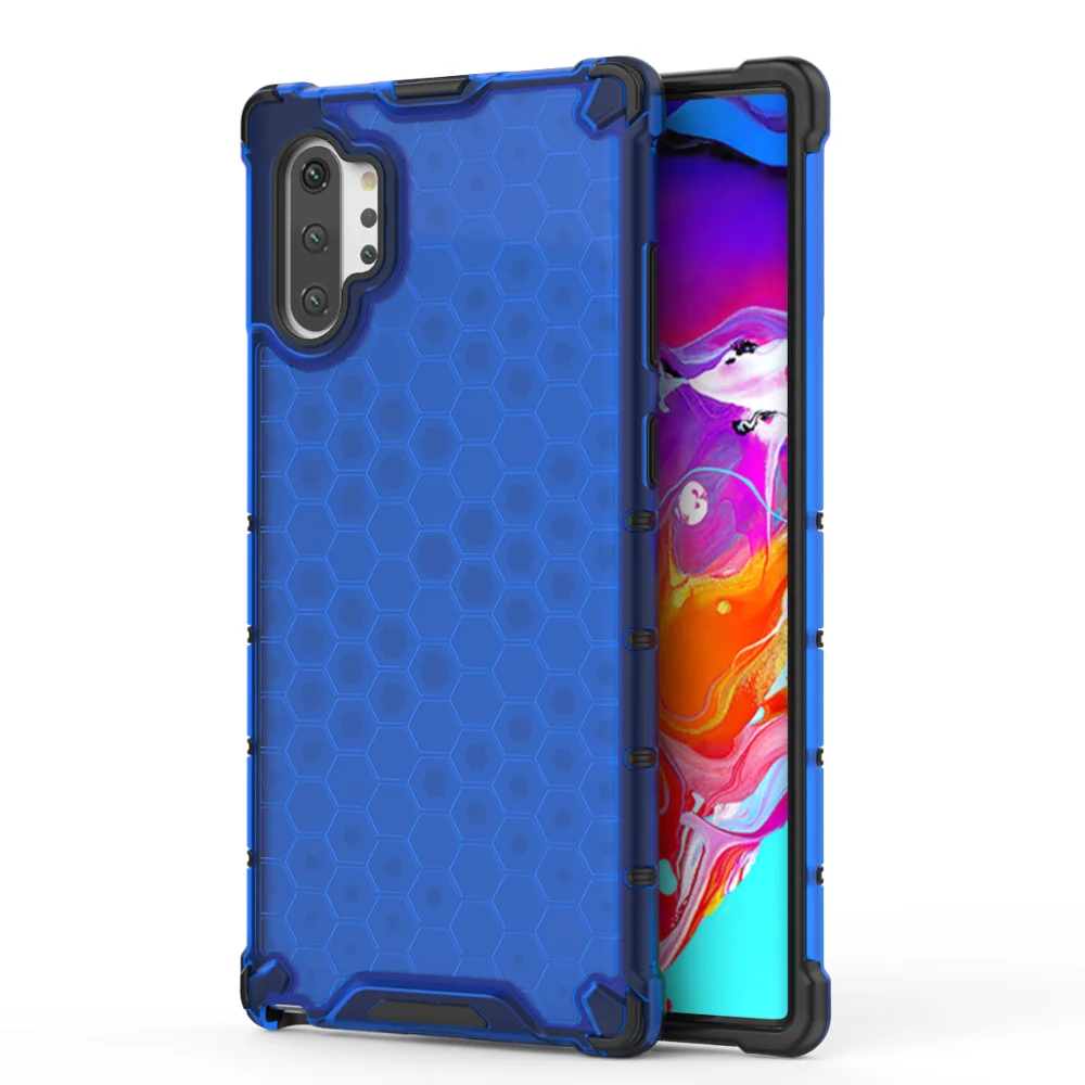 Blue Для samsung Galaxy S10 S10 плюс Note10 10 плюс A70 A50 50S A40 A30 20S A10S M20 M30S Чехол подушки безопасности противоударный Вафельная Ткань прозрачный чехол - Цвет: Blue