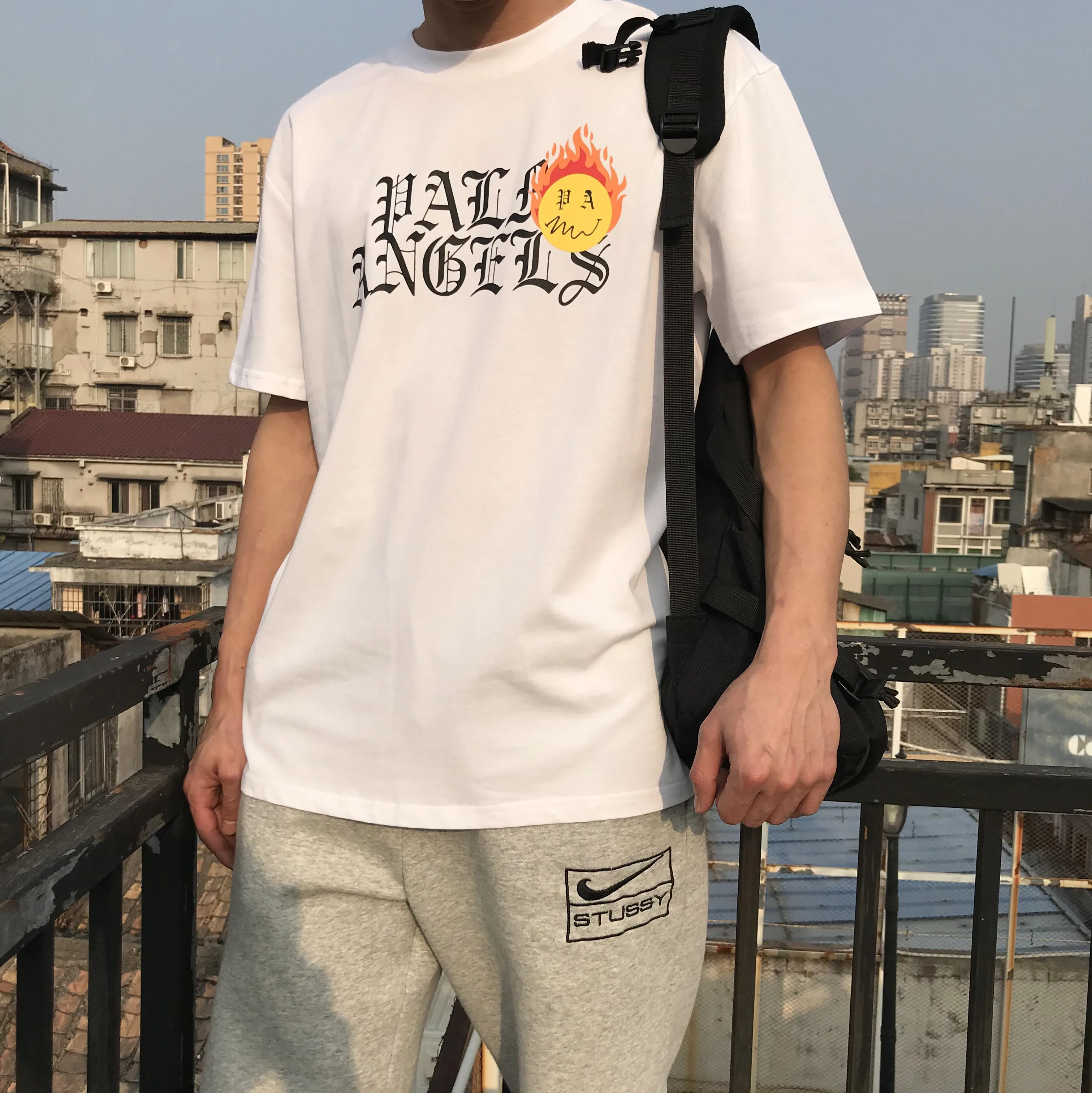 Palm Angels flame ball letter printing 