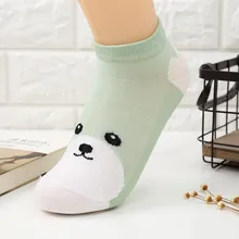 Женские и мужские спортивные короткие носки для велоспорта с милым рисунком медведя и глаз короткие носки нескользящие тапочки носки для занятий йогой