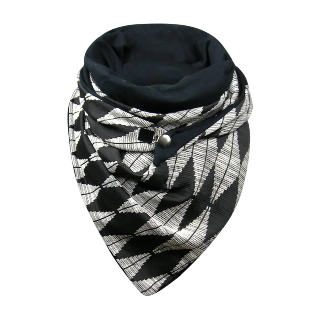 

2020 Luxury Fashion Women Soild Dot Printing Button Soft Wrap Casual Warm Scarves Shawls Foulard Femme