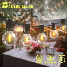 50FT 30FT 25FT Led luci leggiadramente della stringa di cerimonia nuziale della lampada HA CONDOTTO il Globo lampadina Del Festone LED fata luce della stringa garden party all'aperto ghirlanda