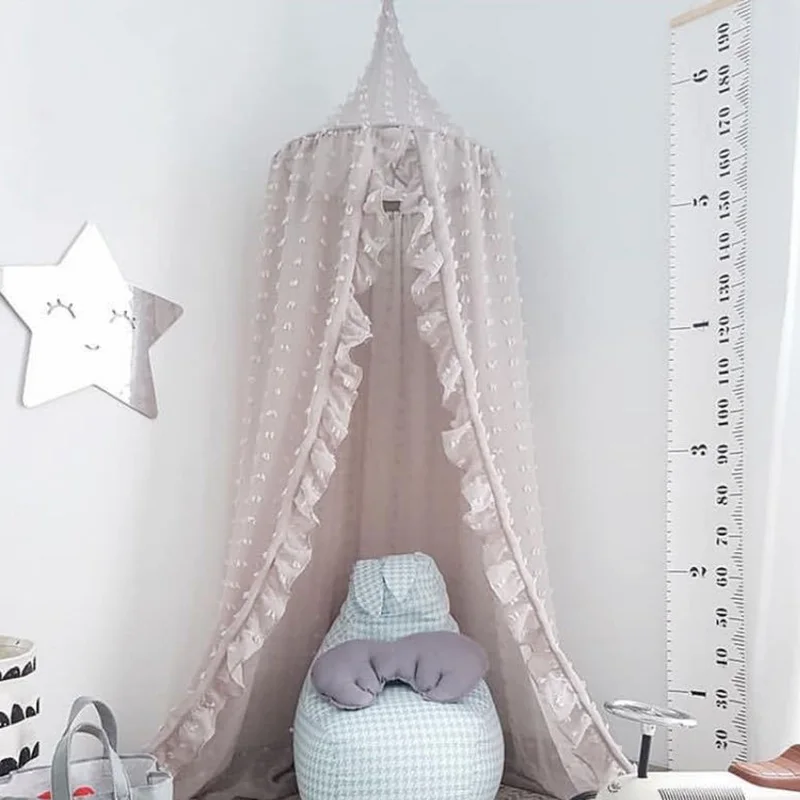 3 Colors Hanging Kids Baby Bedding Dome Bed Canopy Cotton Mosquito Net Bedcover Curtain For Reading Playing Home Decor | Дом и сад
