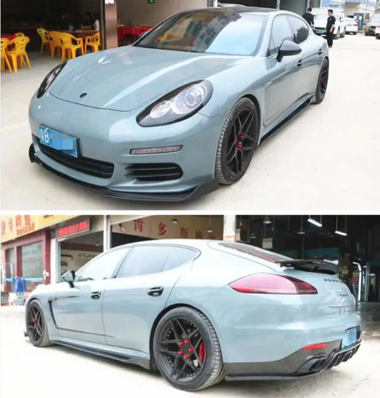 

Carbon Fiber Front Lip&Rear Bumper Diffuser &Trunk Wing Spoiler&Side Body Skirts Kit For Porsche Panamera 970 2014 2015 2016