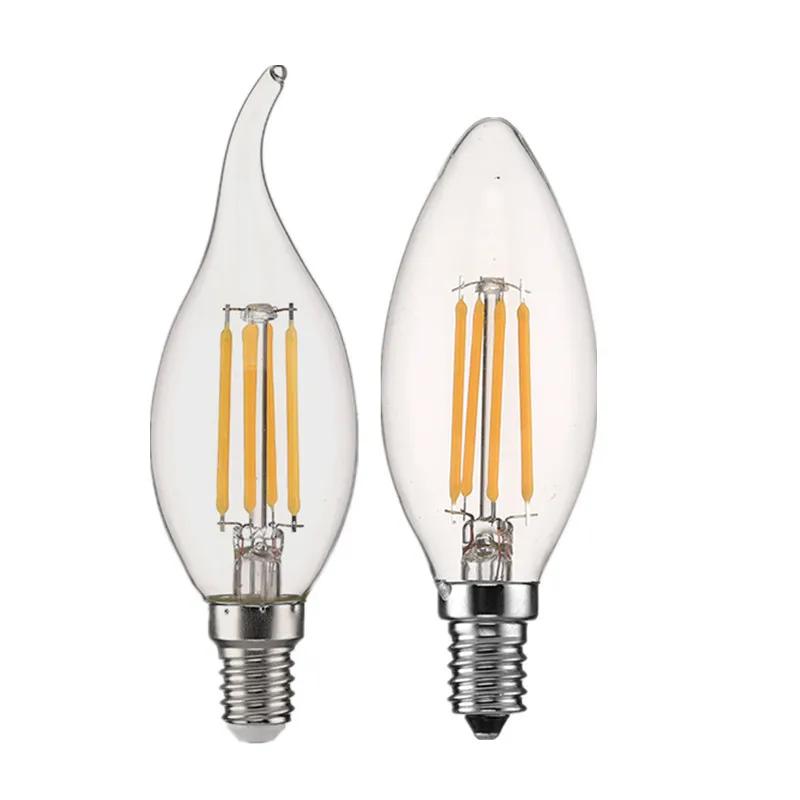 H2462d305109c40998188b7f221384d1bA 10pcs E14 LED Bulb AC220/240V, 4W, 6W Filament Candle Light C35, L35 Edison Bulb Retro Antique Vintage Style Cold White Warm White Mallzona