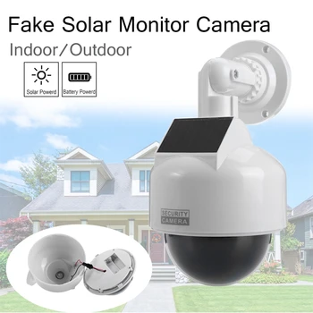 

Solar Powered fake cameras Dummy CCTV Camera security Waterproof with LED Lights