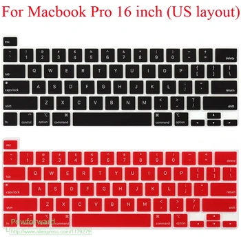 

For Macbook Pro 16 inch 2019 US layout keyboard cover protector 2019 A2141 silicone skin