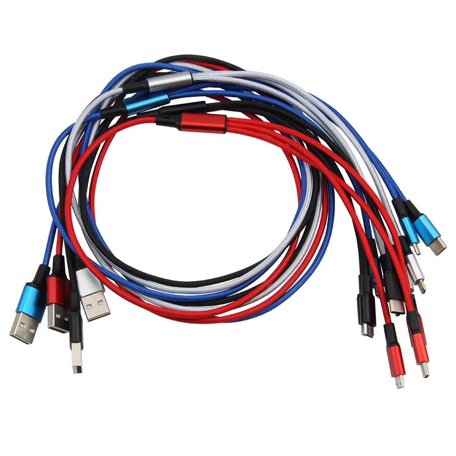 US $539.66 Micro USB Type C Cable For IPhone 11 XR 7 8 Plus Samsung S9 Xiaomi Redmi Note 7 IPhone Cable 3 In 1 USB Cable Data 300pcsLot