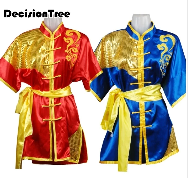 2021 chinese men rayon tai chi wushu shaolin kung fu uniform wing chun uniform martial arts suit  paillette embroidery dragon