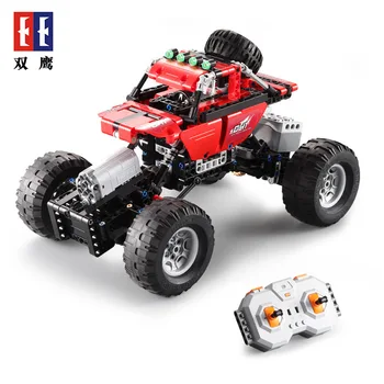 

C51041 489 pcs DoubleE technology series electric remote control building block off-road vehicle climbing assembling toy gift