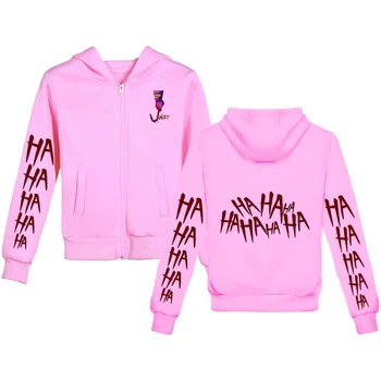 

HAHA joker Printed Kid's Hoodie Zipper Cool Sweatshirt Fashion Boys/girls New Soft Zip-up Fashion Loose Winter Hoodies