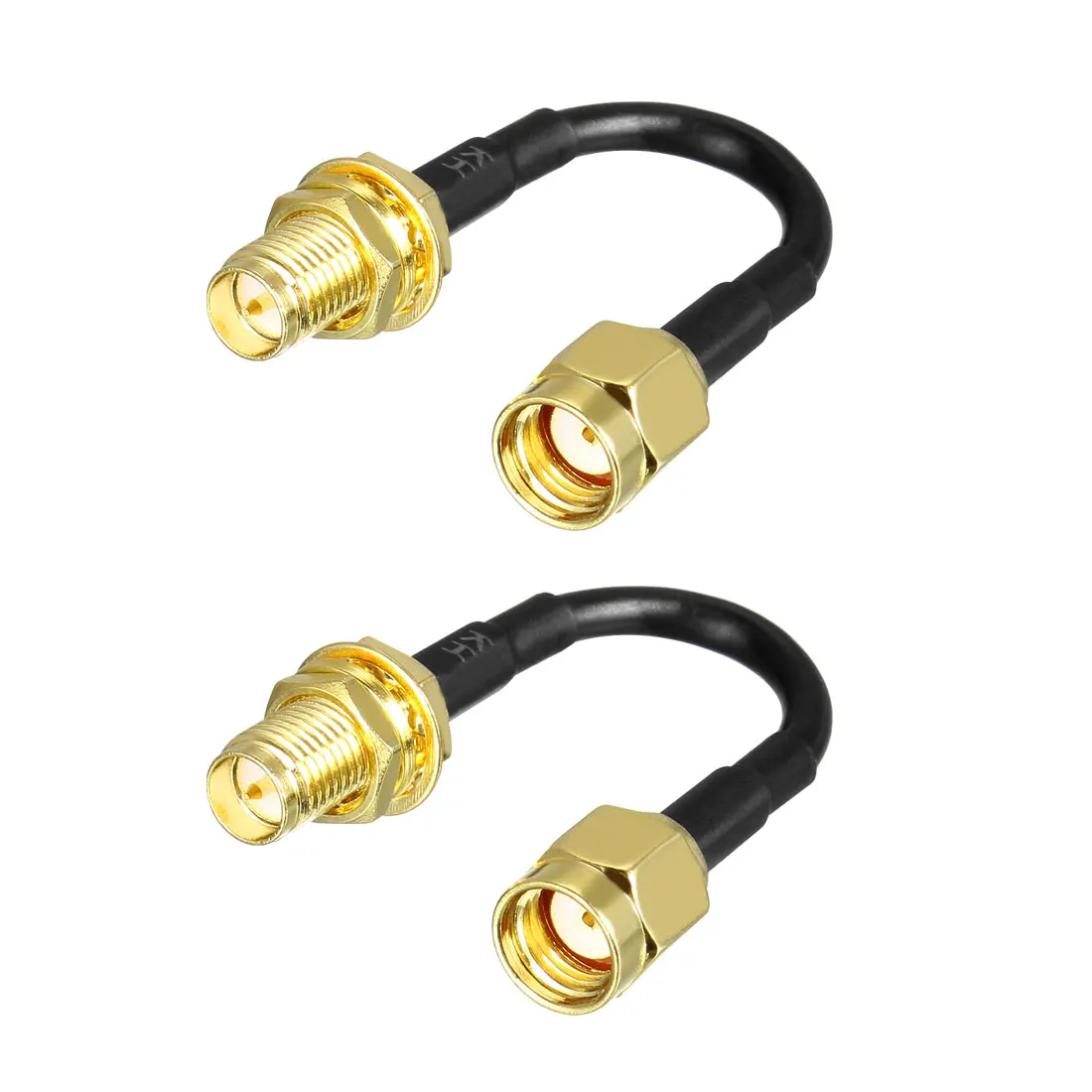 

2pcs 2 Inch Antenna Extension Cable RG174 Type RP-SMA Male to RP-SMA Female Antenna Cable with Pure Copper Low Loss