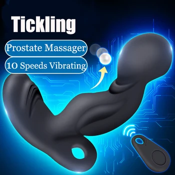 Wireless Remote Control Peristaltic Vibrating Male Prostate Massager Big Anal Plug Buttplug G-Spot Vibrator Gay Sex Toys For Men 1