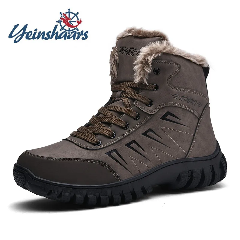 

Mens Shoes Genuine Leather Boots Comfortable Winter Warm Safety Shoes Male Motorcycle Ankle Boots Oxfords Snow Shoes Work Botas