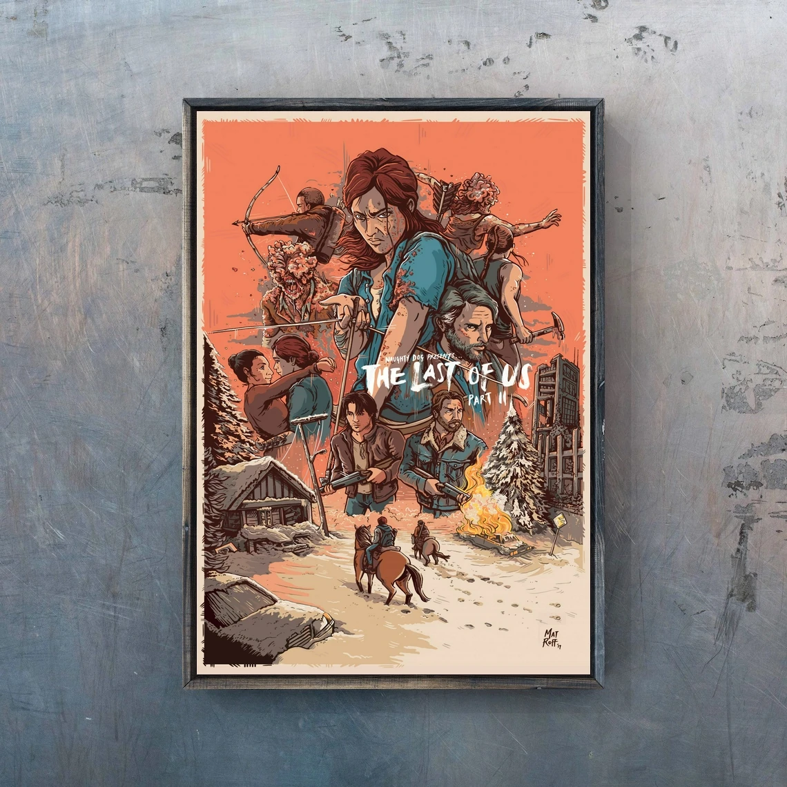 The Last Of Us 2 Videogioco Poster Pc,Ps4, Esclusivo Gioco Di Ruolo Rpg Canvas Poster Personalizzato Regalo Di Grafica Alternativa
