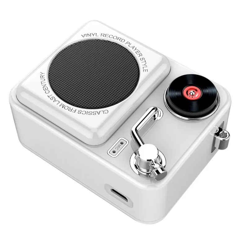 Ретро атомный виниловый диктофон Bluetooth динамик портативный Настольный беспроводной многофункциональный голосовой ящик