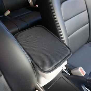 

Carbon fiber PU Leather Car Armrest Mat Box Cover Auto Arm Rest Covers Storage for Toyota Auris Car-styling Auto Accessories