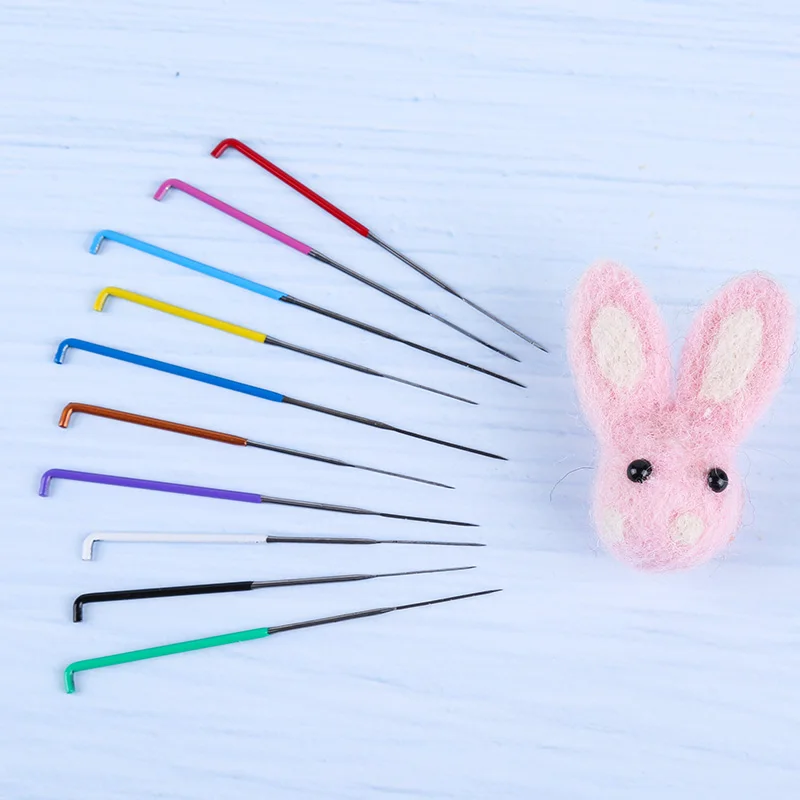 IMZAY 35 Pcs needle felt kit Felting Needles Kit Stainless Steel Wool Felt Tools Set Felting Pocked Needles Colorful Wool Supplies