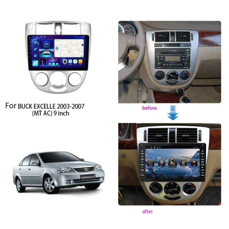 JUSTNAVI For Chevrolet Lacetti J200 For Buick Excelle Hrv For Daewoo Gentra 2 Car Radio Multimedia Video Player Android10 2din